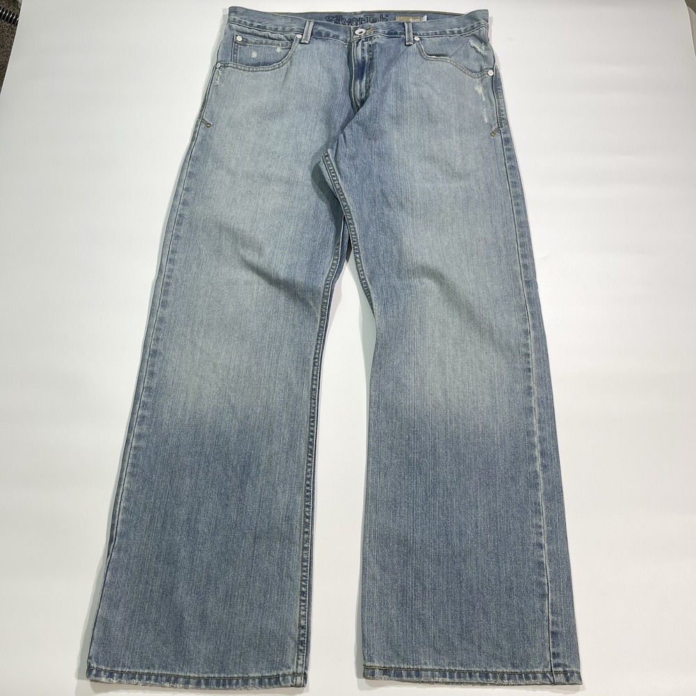 Vintage Levis Silvertab Bootcut Jeans Mens 36 X 32 Blue Denim Wash